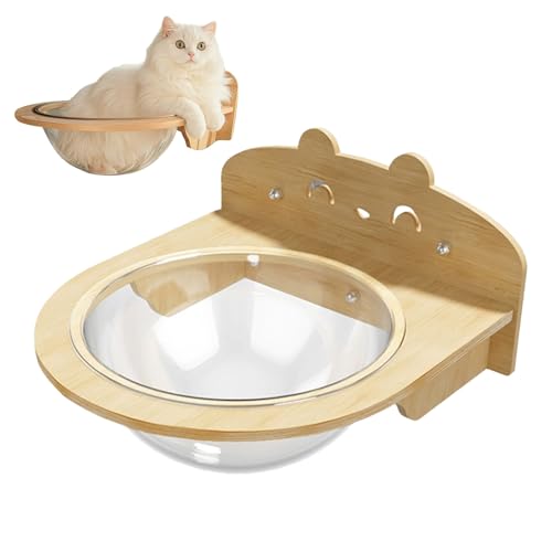 Fensterplatz Für Katzen Innen | Ruhesicherheit Halterung Katzen Fensterbretter,Kätzchen Ruheplatz Klettern Sonnenbaden Wandregal für Balkon Wohnzimmer Wintergarten Schlafzimmer von Wisylizv